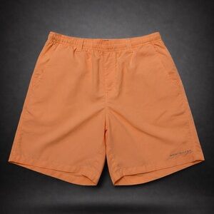 Columbia PFG Backcast III Fishing Shorts Mens M Orange Quick Dry Swim